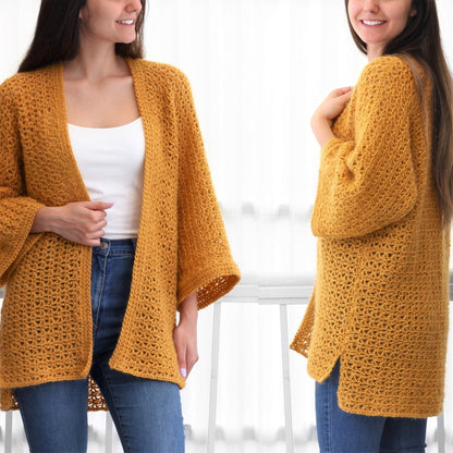 Crochet Pattern LACELUNE Lace Cardigan – PDF (XS–3XL) - Hakel Liebe