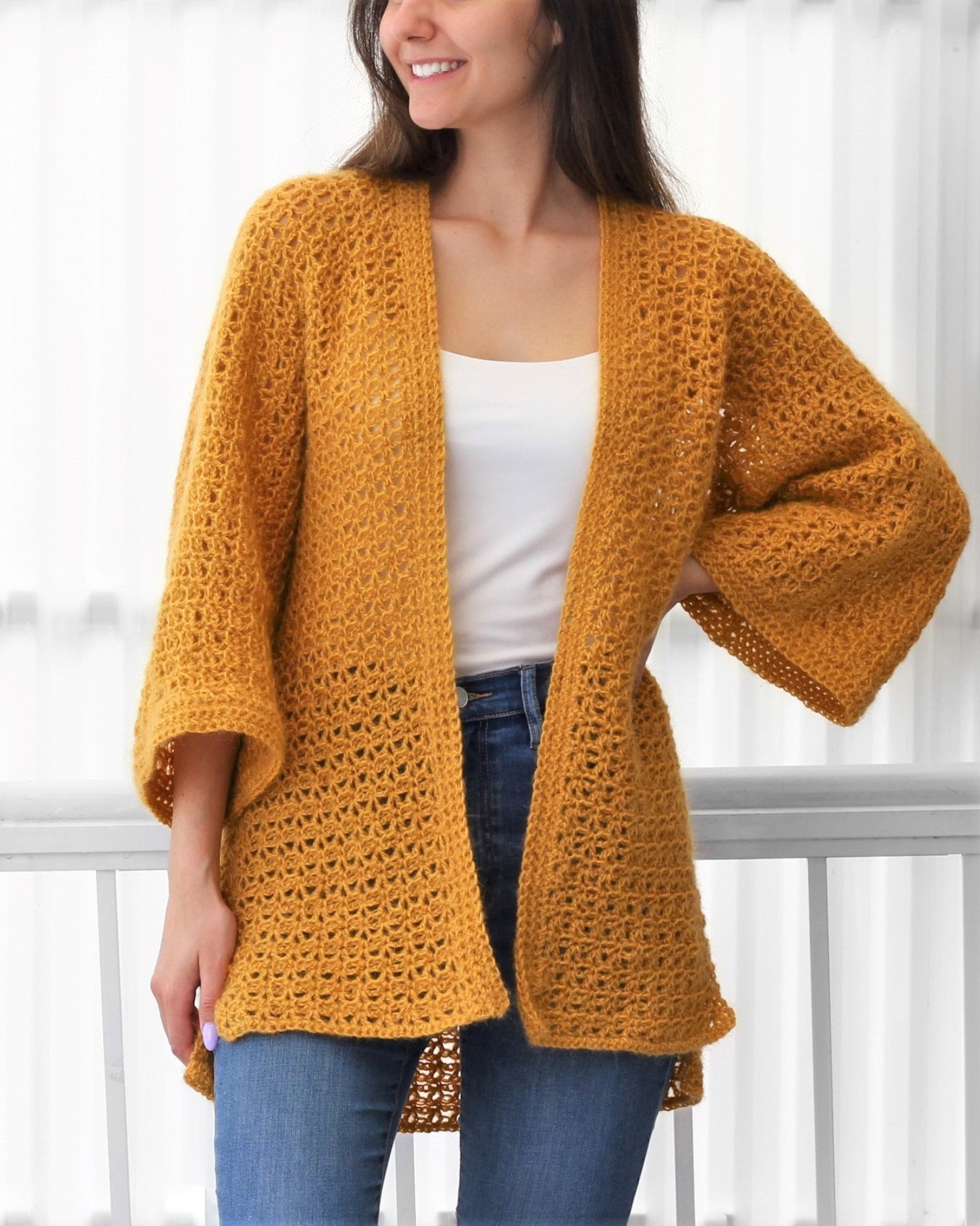 Crochet Pattern LACELUNE Lace Cardigan – PDF (XS–3XL) - Hakel Liebe