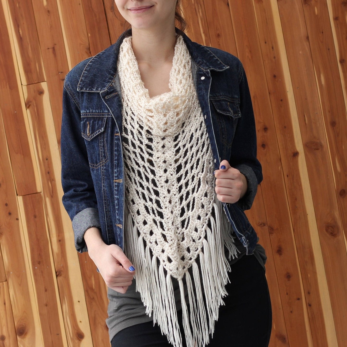 Crochet Pattern TRIANGELIS Boho Triangle Shawl – PDF Beginner - Hakel Liebe