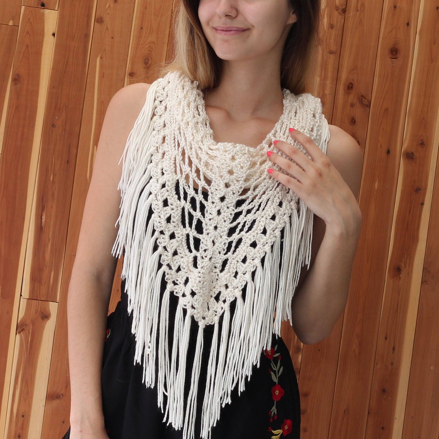 Crochet Pattern TRIANGELIS Boho Triangle Shawl – PDF Beginner - Hakel Liebe