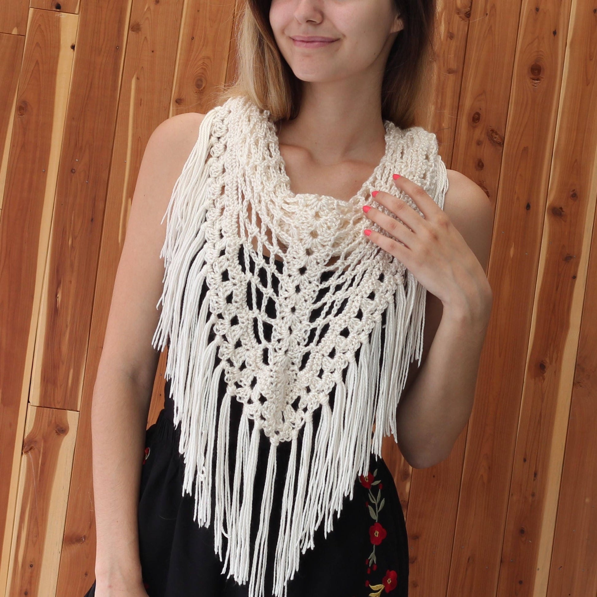 Crochet Pattern TRIANGELIS Boho Triangle Shawl – PDF Beginner - Hakel Liebe