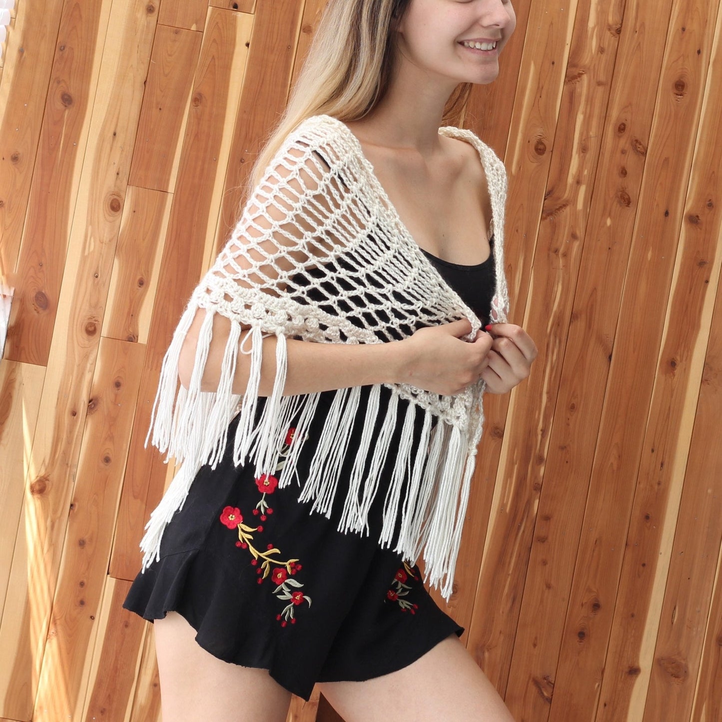 Crochet Pattern TRIANGELIS Boho Triangle Shawl – PDF Beginner - Hakel Liebe