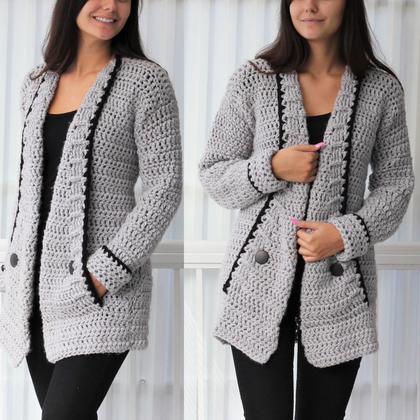 Crochet Pattern MIALIS Cardigan – PDF (7Y–3XL) - Hakel Liebe