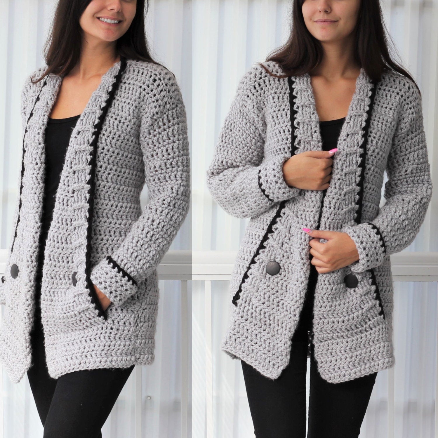 Crochet Pattern MIALIS Cardigan – PDF (7Y–3XL) - Hakel Liebe