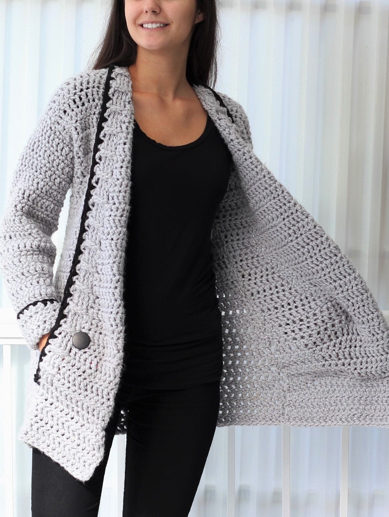 Crochet Pattern MIALIS Cardigan – PDF (7Y–3XL) - Hakel Liebe