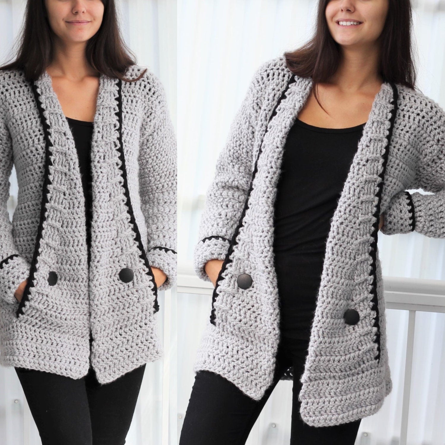 Crochet Pattern MIALIS Cardigan – PDF (7Y–3XL) - Hakel Liebe