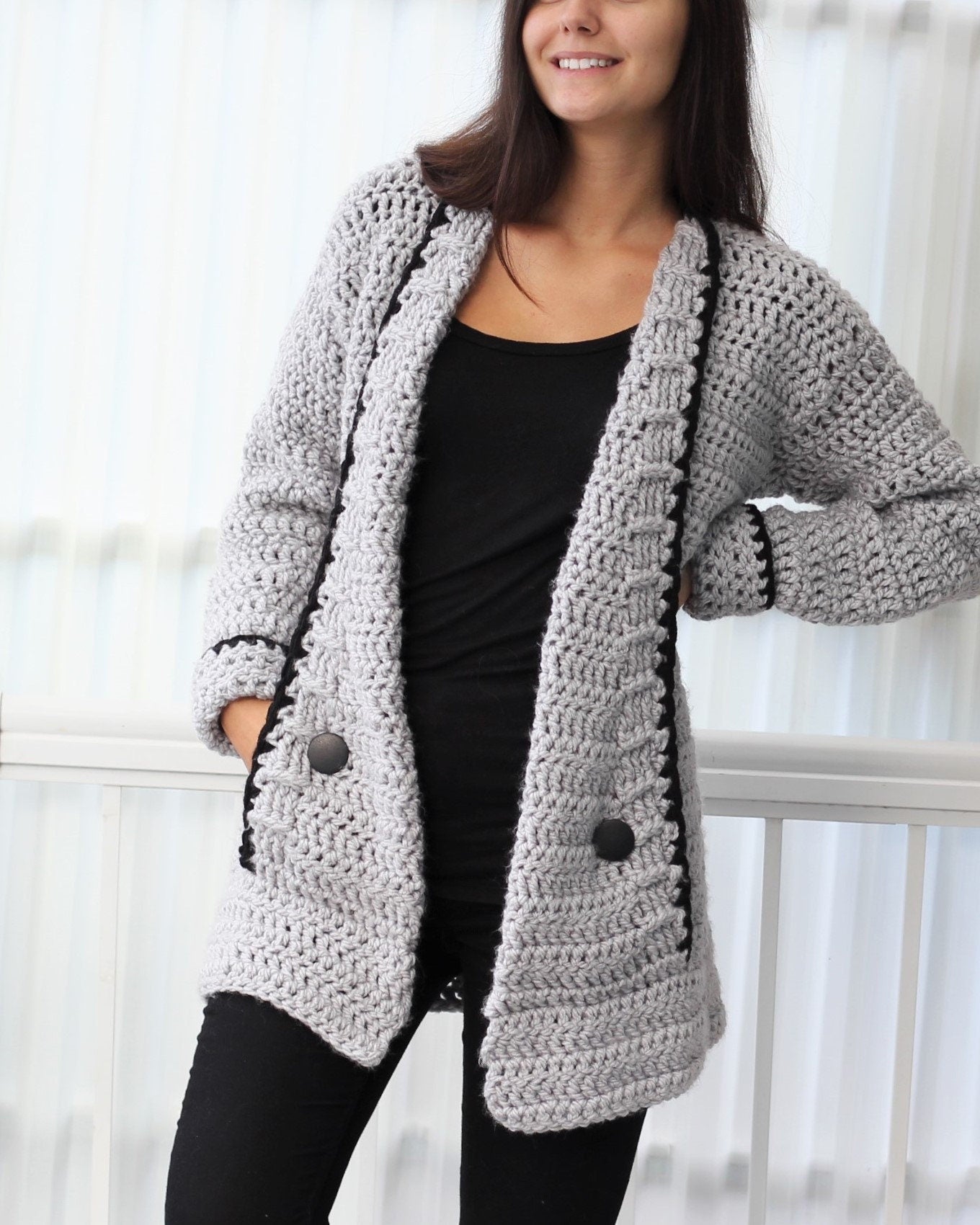 Crochet Pattern MIALIS Cardigan – PDF (7Y–3XL) - Hakel Liebe