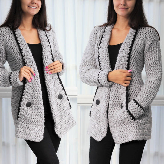 Crochet Pattern MIALIS Cardigan – PDF (7Y–3XL) - Hakel Liebe