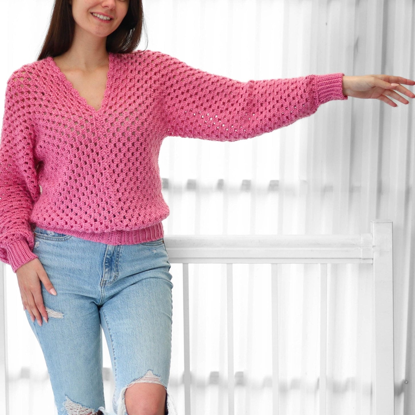 Crochet Pattern GRANNELIS Granny Sweater – PDF (XS–3XL) - Hakel Liebe