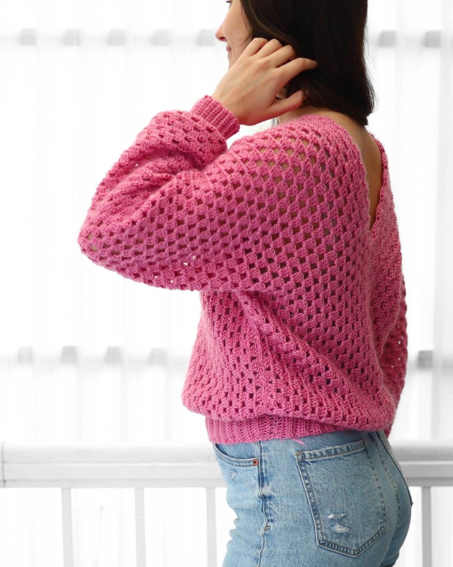 Crochet Pattern GRANNELIS Granny Sweater – PDF (XS–3XL) - Hakel Liebe