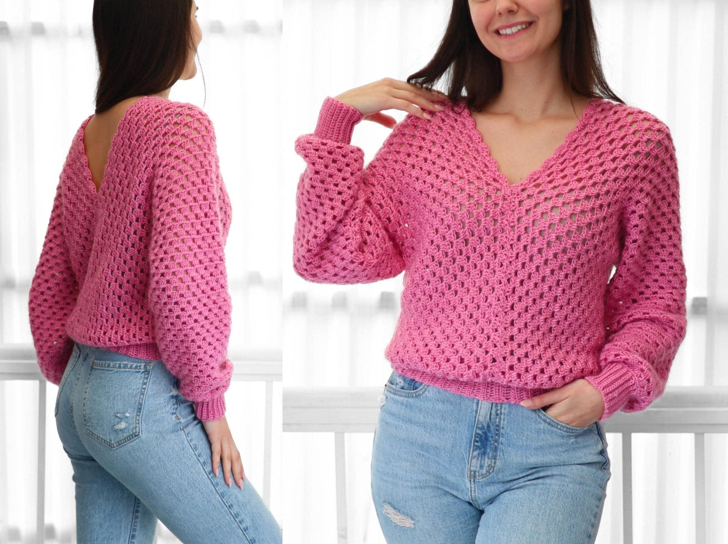 Crochet Pattern GRANNOLUNE Granny Sweater – PDF (XS–3XL) - Hakel Liebe