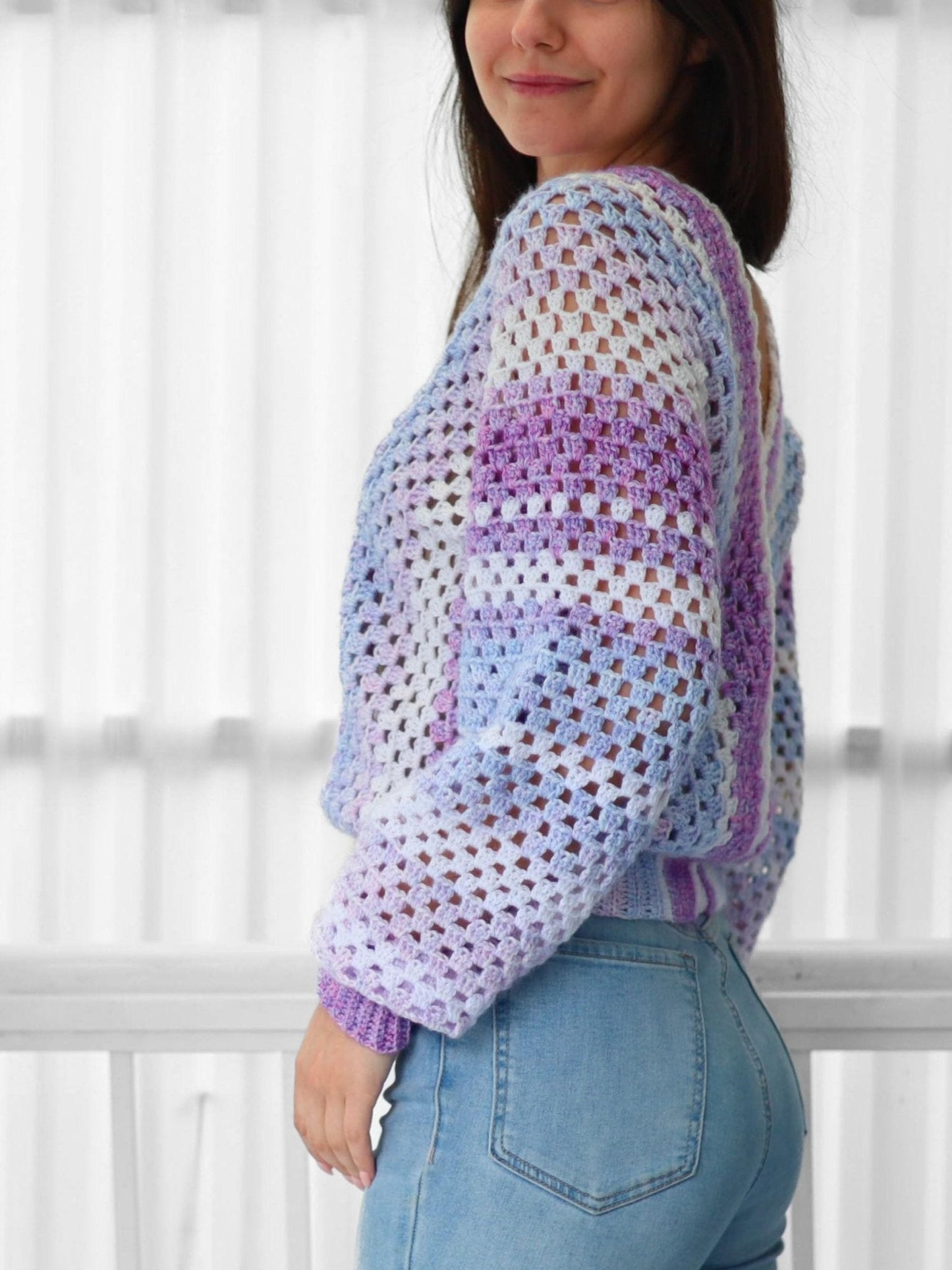 Crochet Pattern GRANNOLUNE Granny Sweater – PDF (XS–3XL) - Hakel Liebe