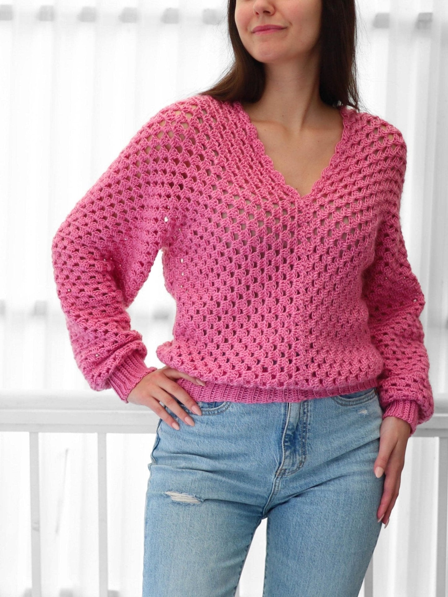 Crochet Pattern GRANNOLUNE Granny Sweater – PDF (XS–3XL) - Hakel Liebe