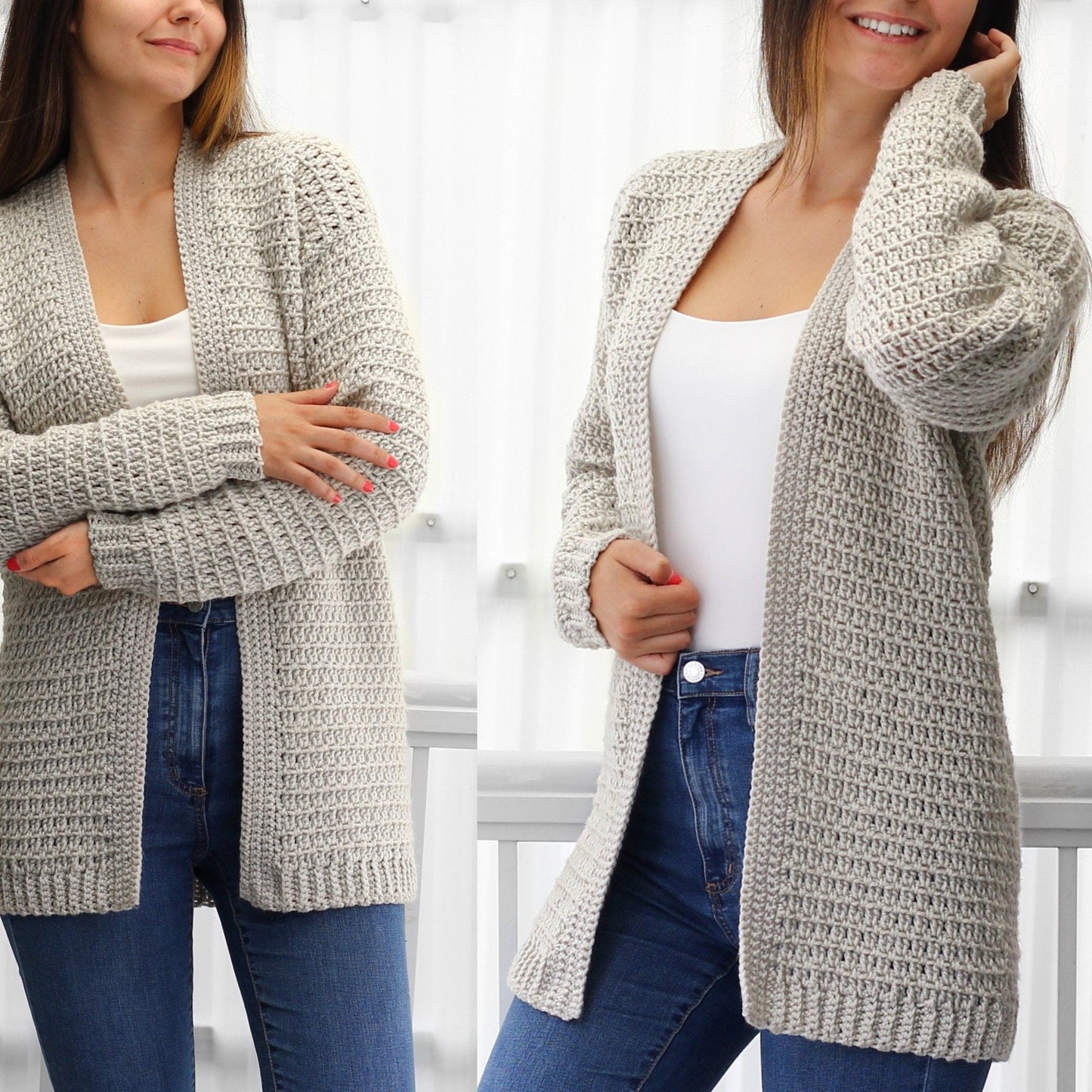 Crochet Pattern CASUELIS Cardigan – PDF (XS–3XL) - Hakel Liebe