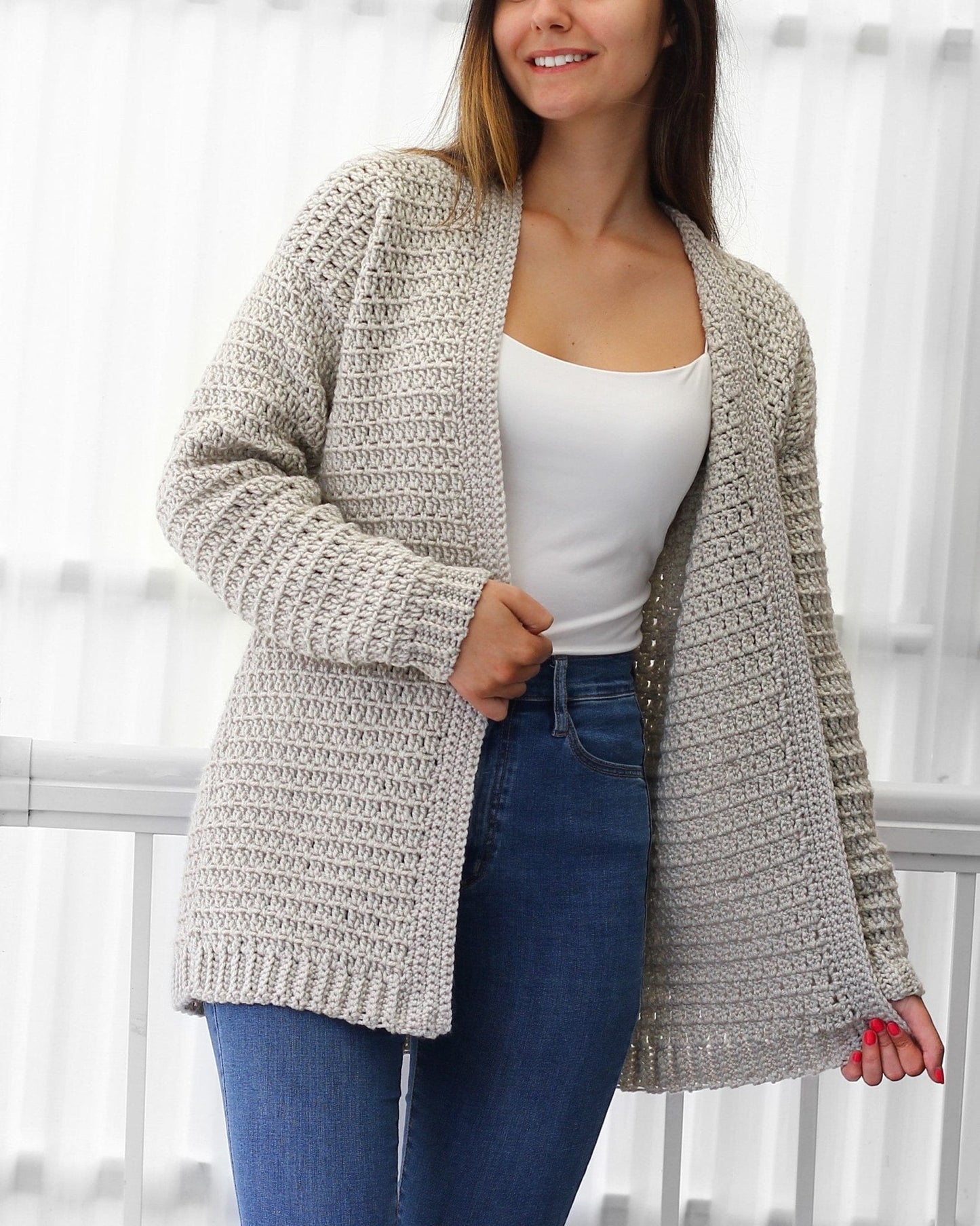 Crochet Pattern CASUELIS Cardigan – PDF (XS–3XL) - Hakel Liebe