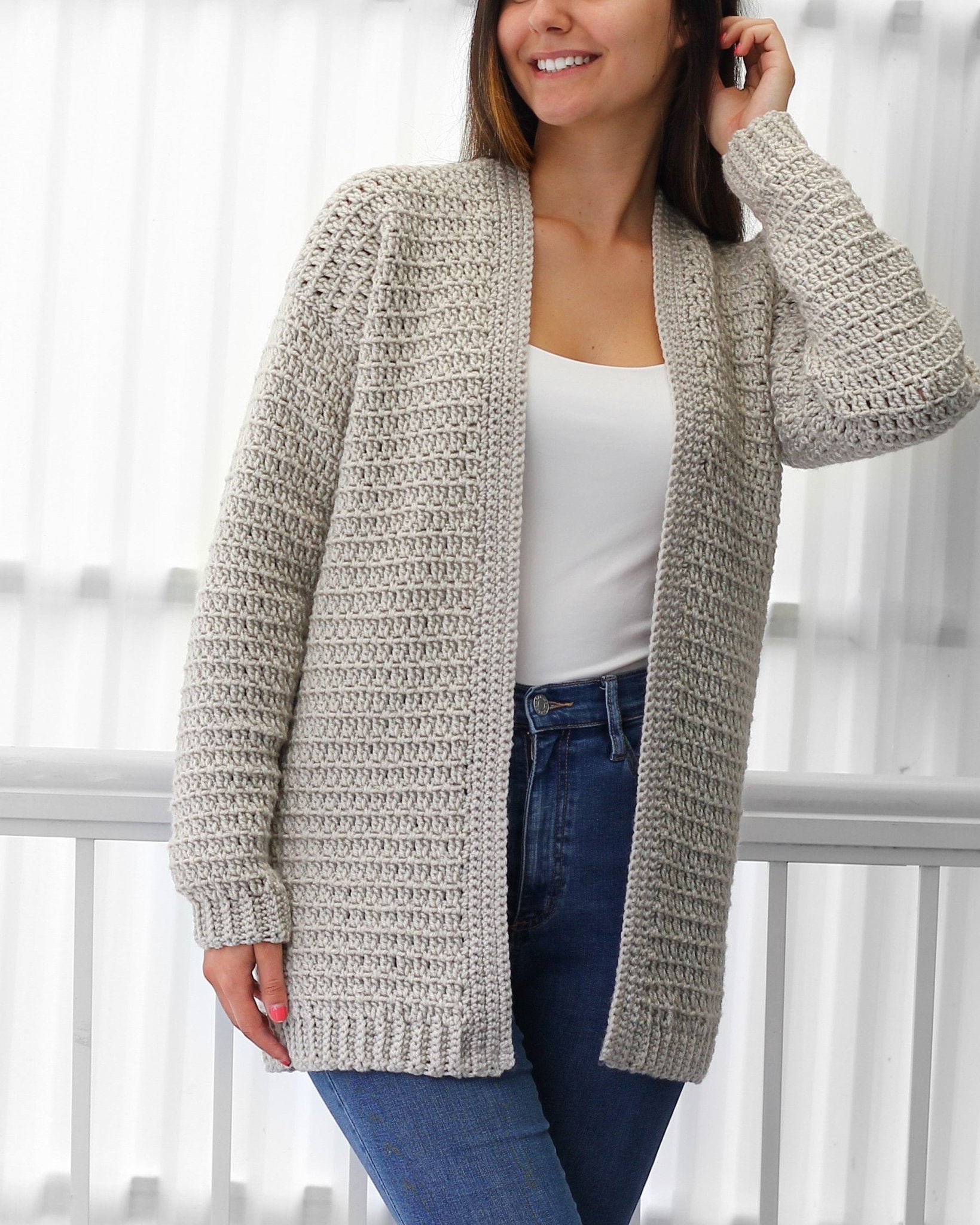 Crochet Pattern CASUELIS Cardigan – PDF (XS–3XL) - Hakel Liebe