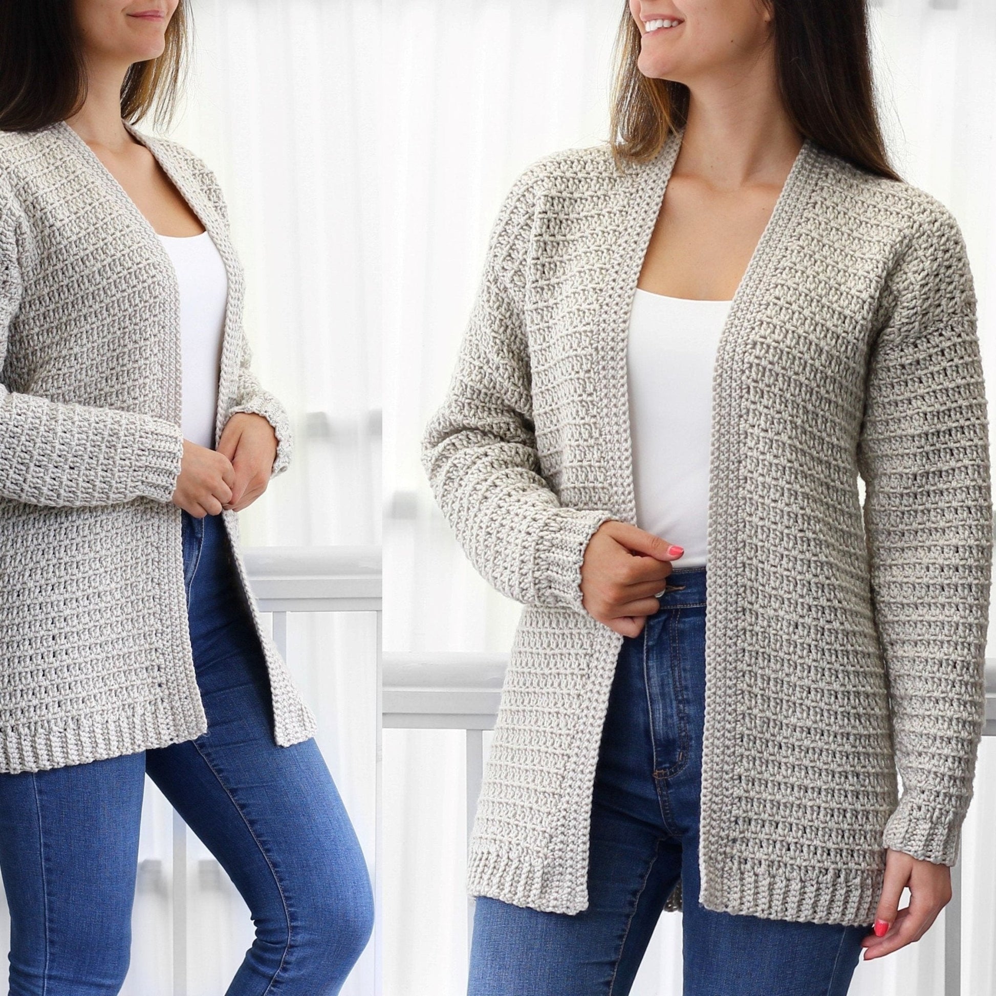 Crochet Pattern CASUELIS Cardigan – PDF (XS–3XL) - Hakel Liebe