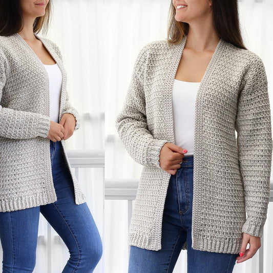 Crochet Pattern CASUELIS Cardigan – PDF (XS–3XL) - Hakel Liebe