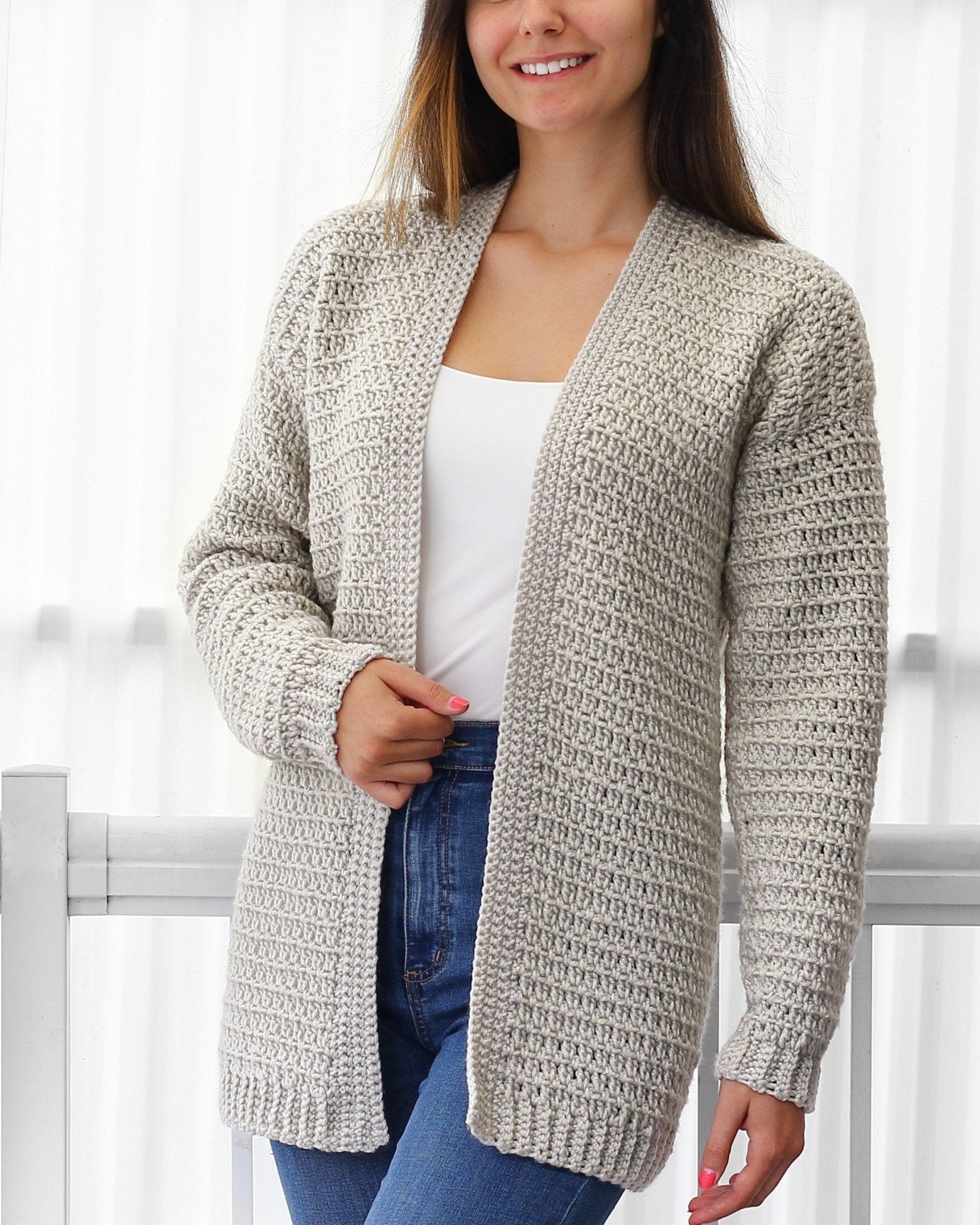 Crochet Pattern CASUELIS Cardigan – PDF (XS–3XL) - Hakel Liebe