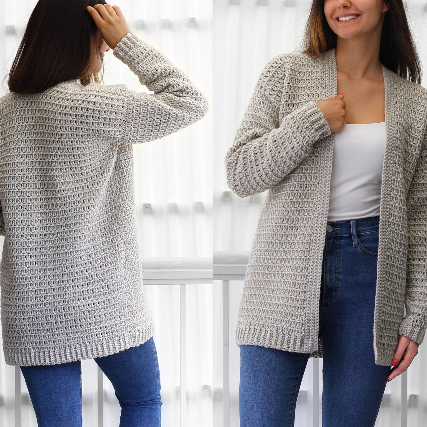 Crochet Pattern CASUELIS Cardigan – PDF (XS–3XL) - Hakel Liebe