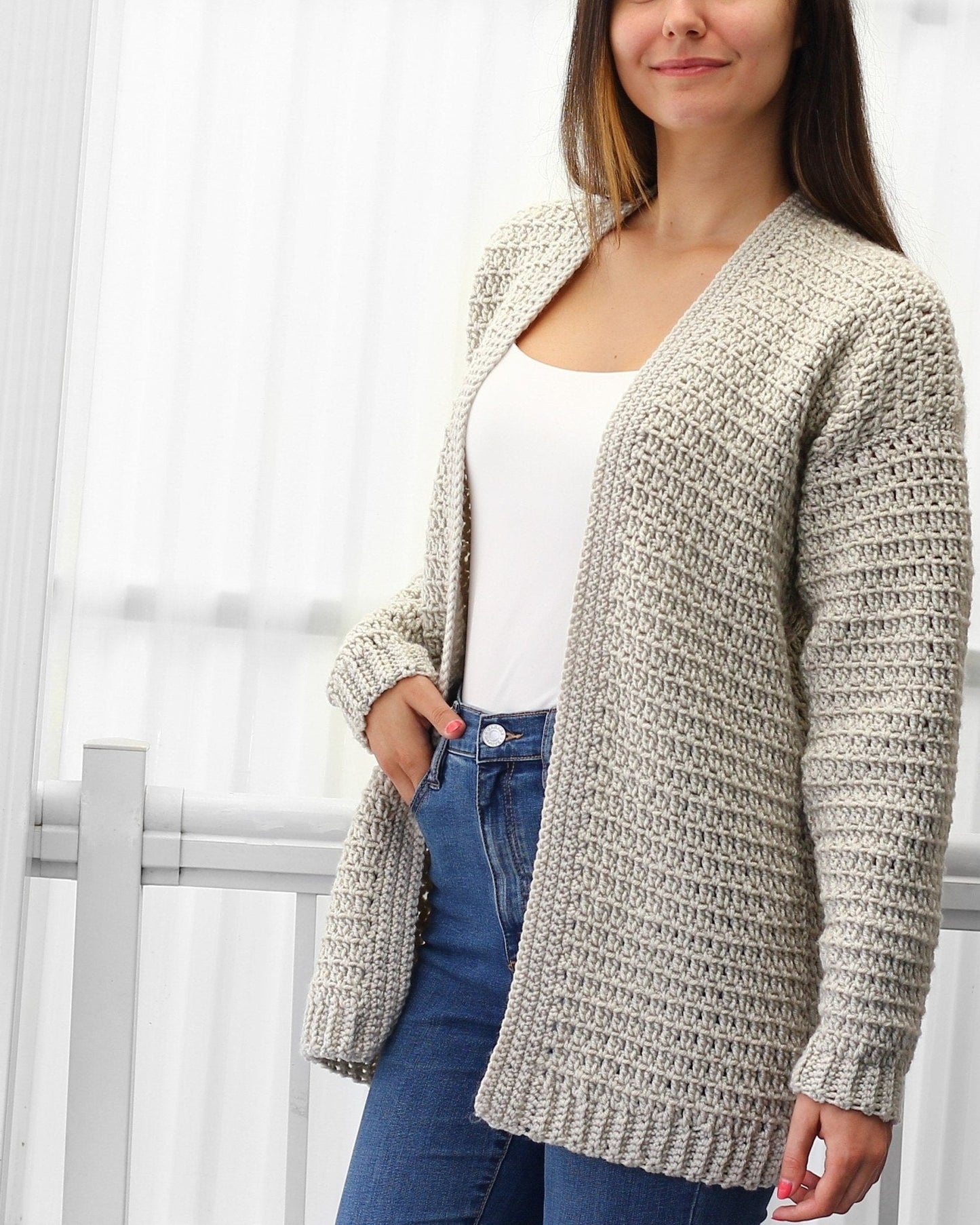 Crochet Pattern CASUELIS Cardigan – PDF (XS–3XL) - Hakel Liebe