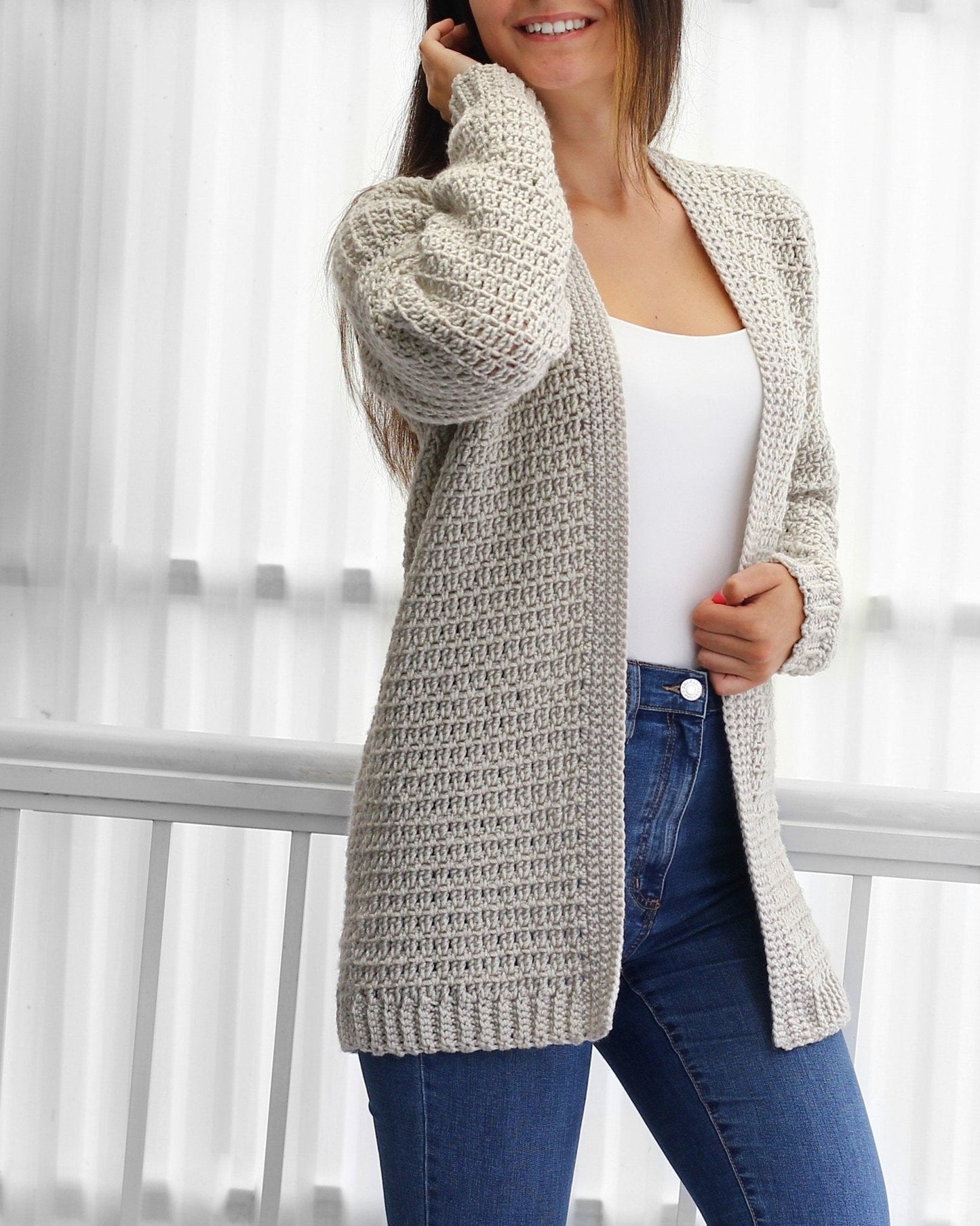 Crochet Pattern CASUELIS Cardigan – PDF (XS–3XL) - Hakel Liebe