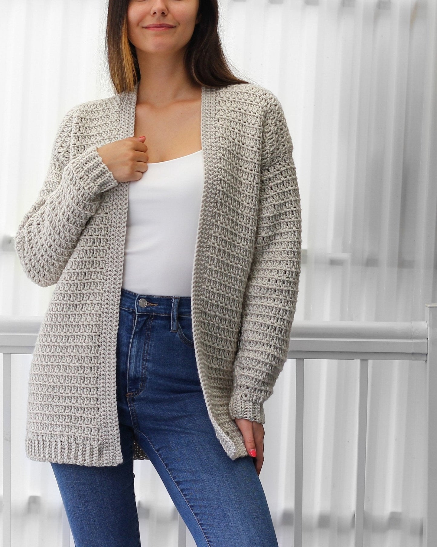 Crochet Pattern CASUELIS Cardigan – PDF (XS–3XL) - Hakel Liebe