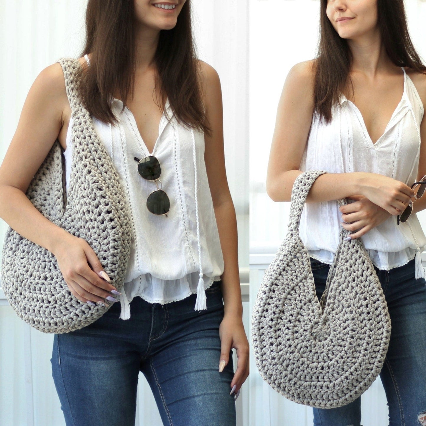 Crochet Pattern ROMALIS Urban Bag – PDF Tote - Hakel Liebe