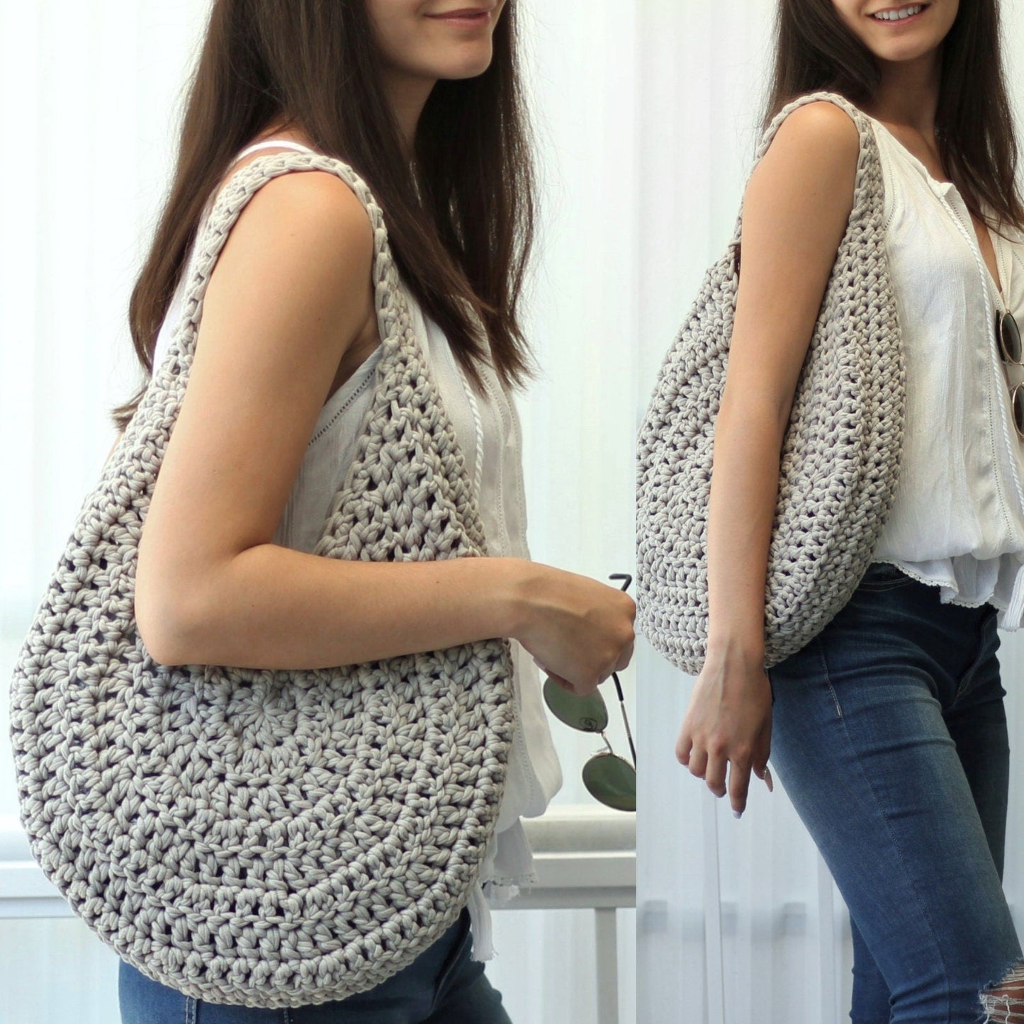 Crochet Pattern ROMALIS Urban Bag – PDF Tote - Hakel Liebe