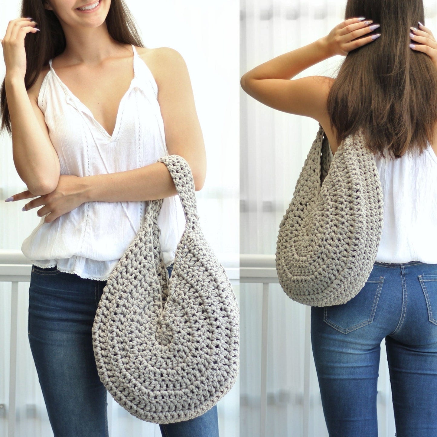 Crochet Pattern ROMALIS Urban Bag – PDF Tote - Hakel Liebe
