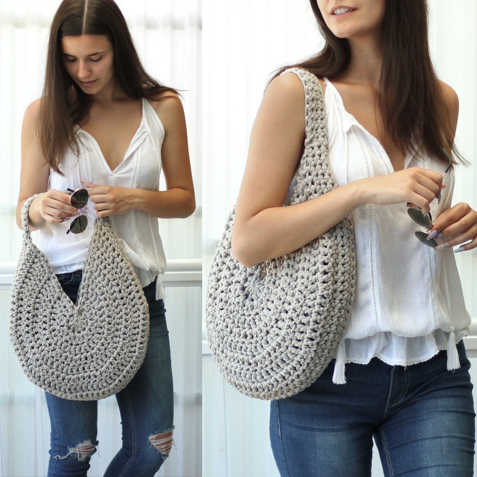Crochet Pattern ROMALIS Urban Bag – PDF Tote - Hakel Liebe
