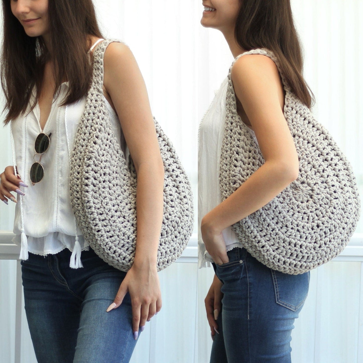 Crochet Pattern ROMALIS Urban Bag – PDF Tote - Hakel Liebe