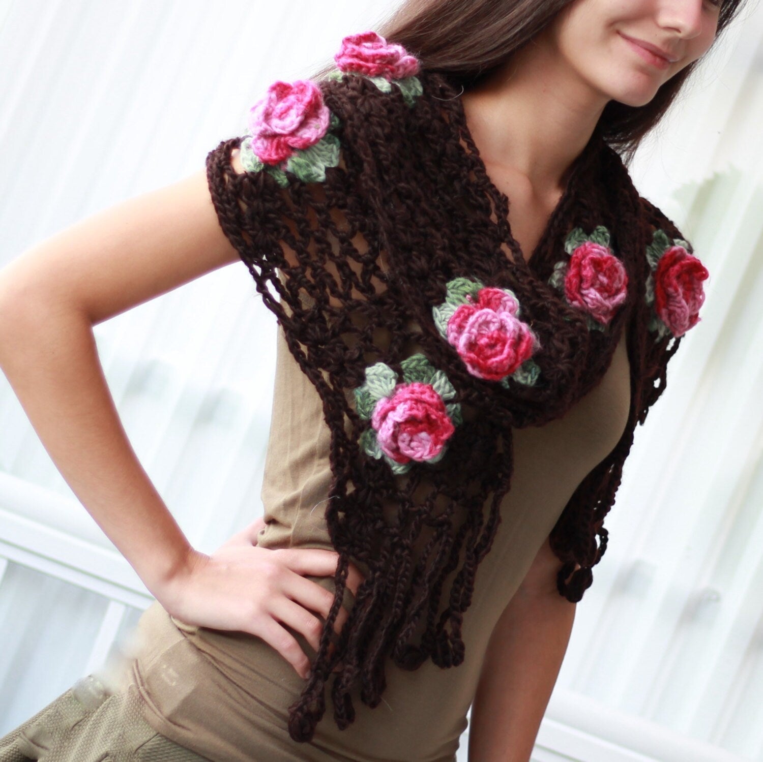 Crochet Pattern ROSALIS Lace Shawl – PDF - Hakel Liebe