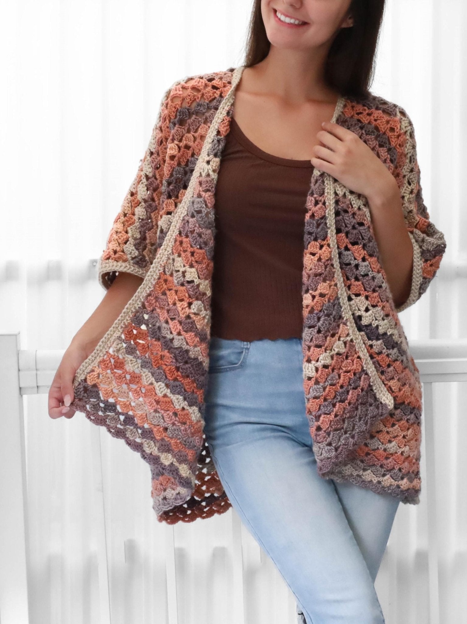 Crochet Pattern SHELLOVIA Shell Poncho-Cardigan – PDF - Hakel Liebe