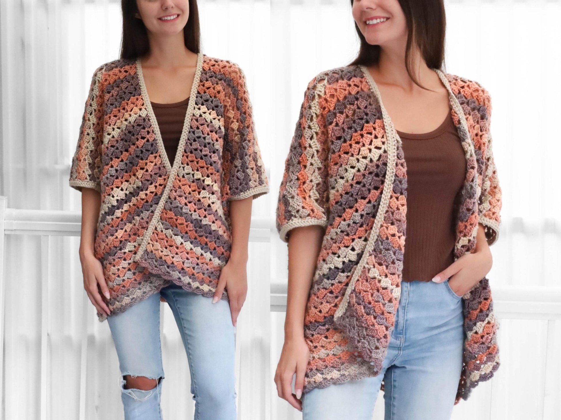 Crochet Pattern SHELLOVIA Shell Poncho-Cardigan – PDF - Hakel Liebe