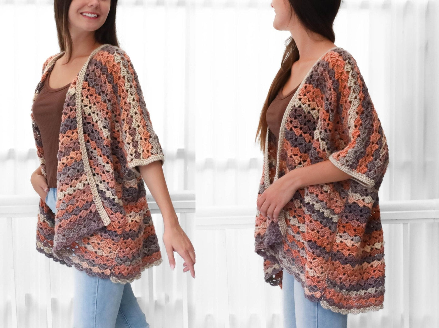 Crochet Pattern SHELLOVIA Shell Poncho-Cardigan – PDF - Hakel Liebe