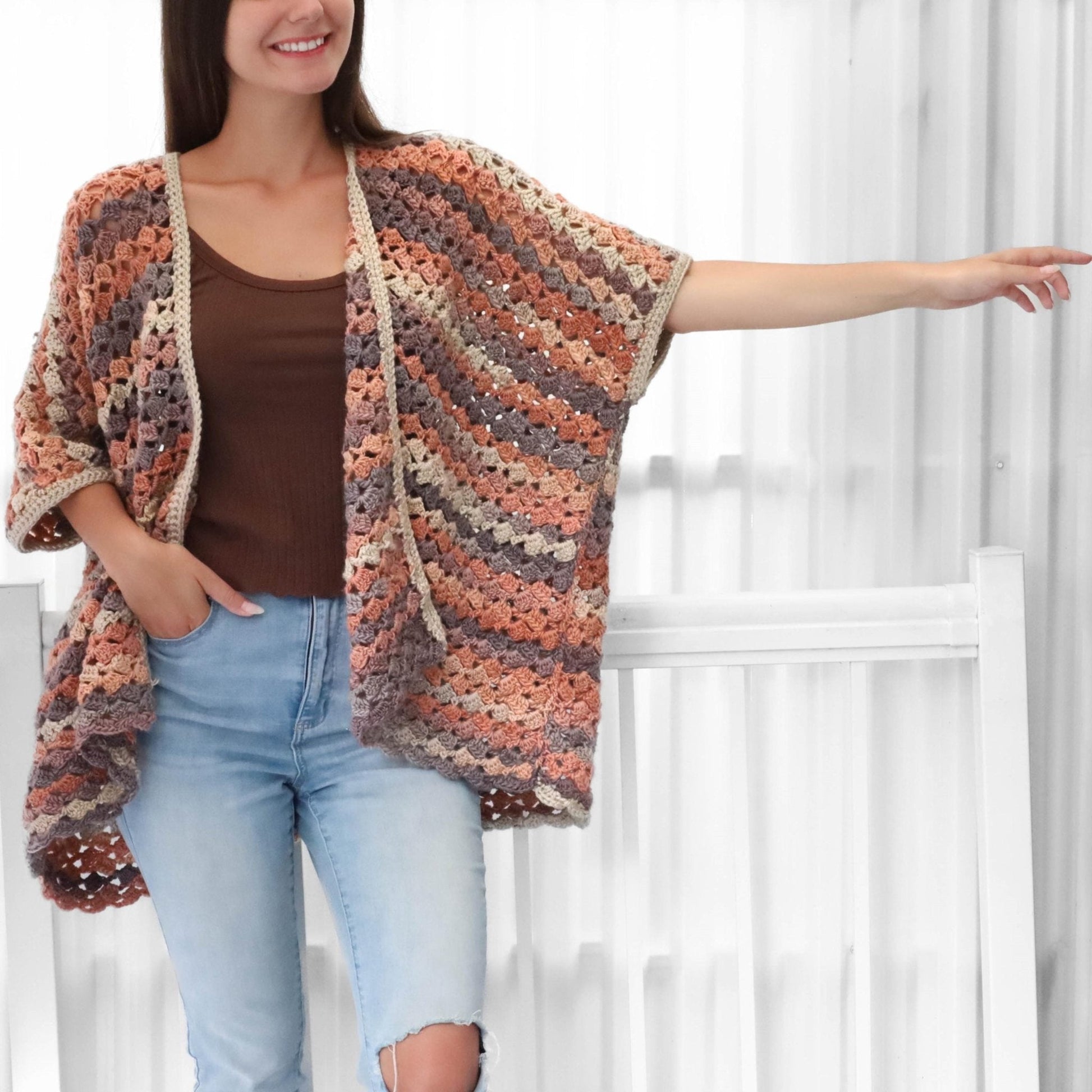 Crochet Pattern SHELLOVIA Shell Poncho-Cardigan – PDF - Hakel Liebe