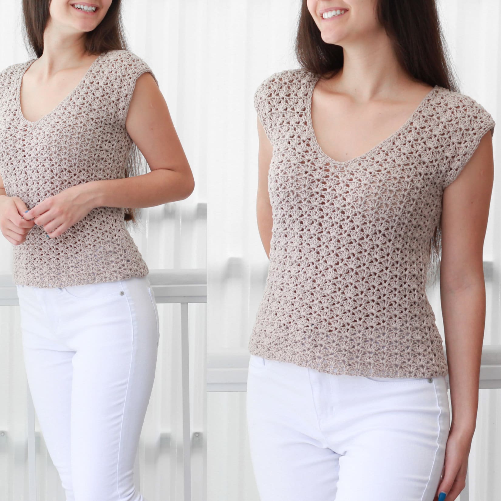 Crochet Pattern SOPHELIS Lace Top – PDF (XS–XXL) - Hakel Liebe