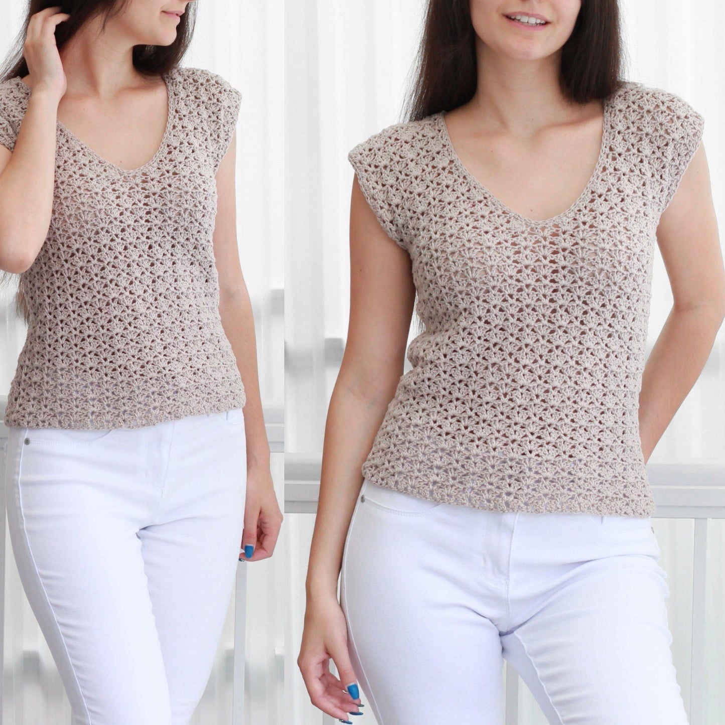 Crochet Pattern SOPHELIS Lace Top – PDF (XS–XXL) - Hakel Liebe