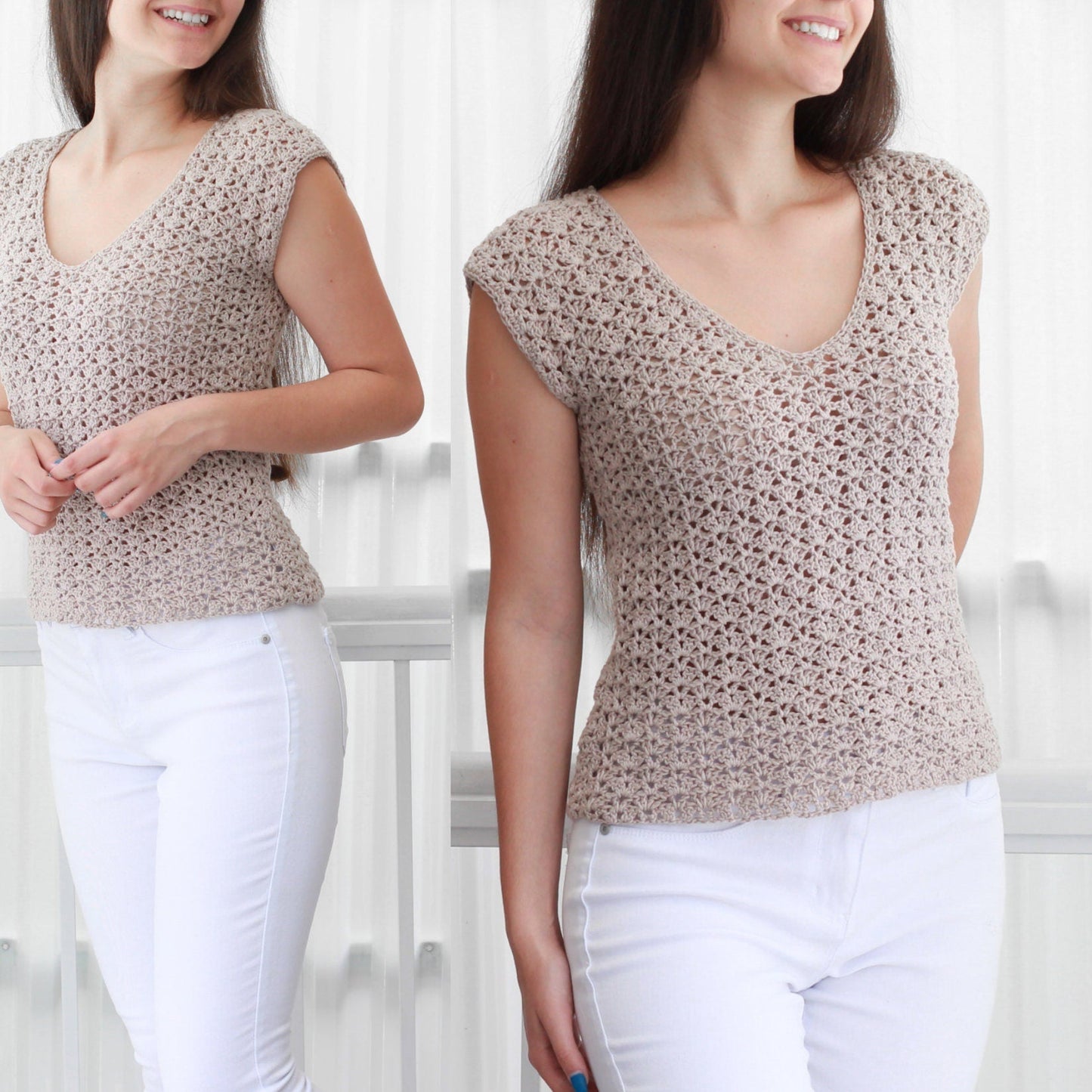Crochet Pattern SOPHELIS Lace Top – PDF (XS–XXL) - Hakel Liebe