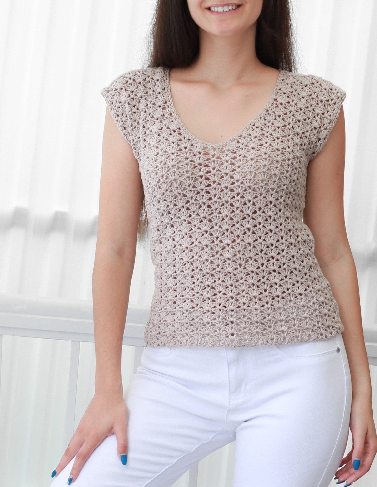 Crochet Pattern SOPHELIS Lace Top – PDF (XS–XXL) - Hakel Liebe