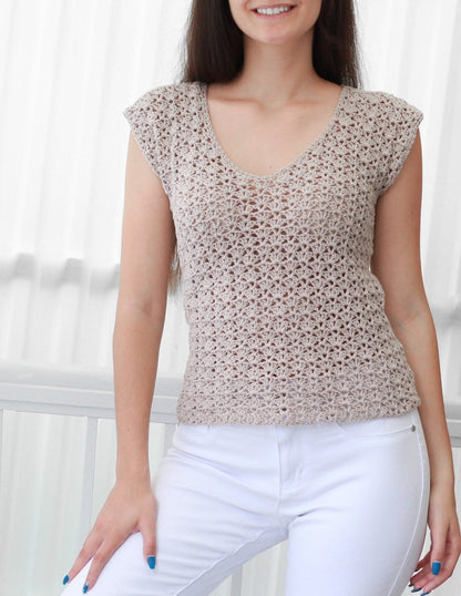 Crochet Pattern SOPHELIS Lace Top – PDF (XS–XXL) - Hakel Liebe