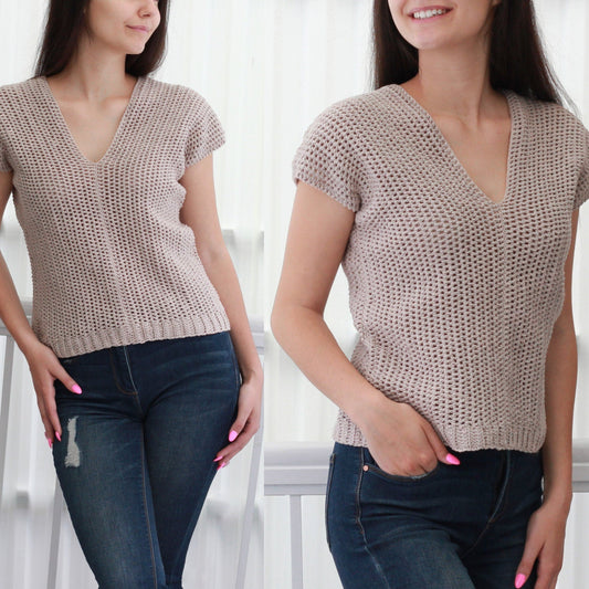 Crochet Pattern STELLOVIA Crop Top – PDF (XS–XXL) - Hakel Liebe
