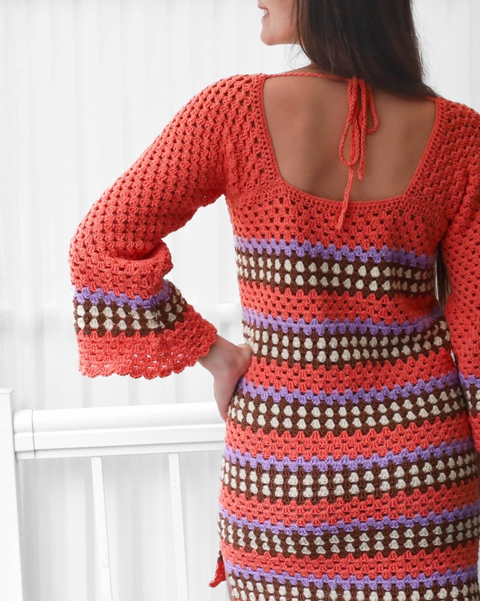 Crochet Pattern GRANNOVIA Fitted Dress – PDF (XS–3XL) - Hakel Liebe