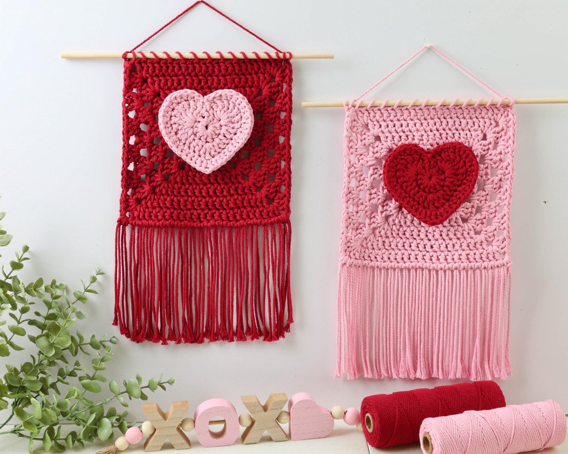 Crochet Pattern VALENTELIS Heart Wall Decor – PDF - Hakel Liebe