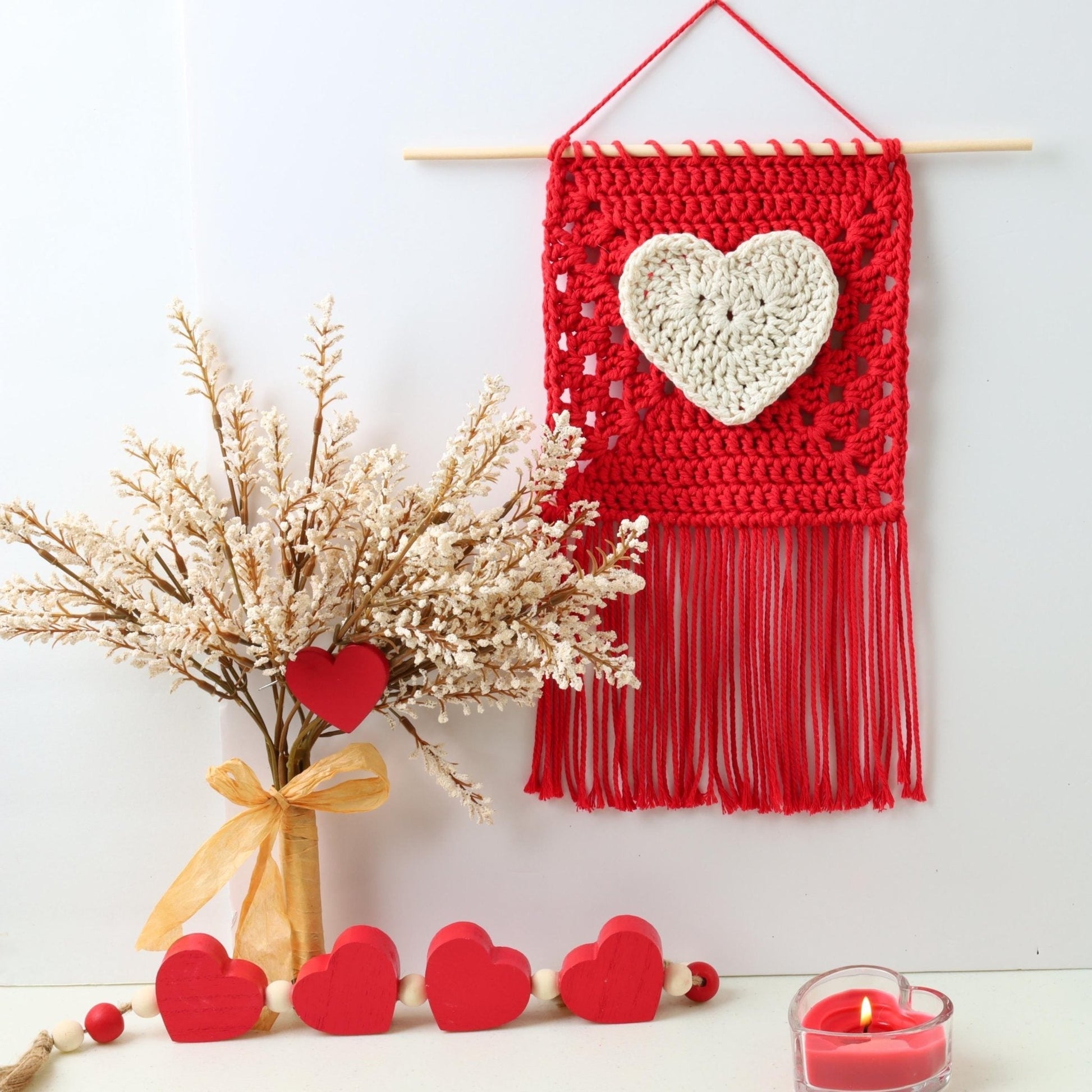 Crochet Pattern VALENTELIS Heart Wall Decor – PDF - Hakel Liebe