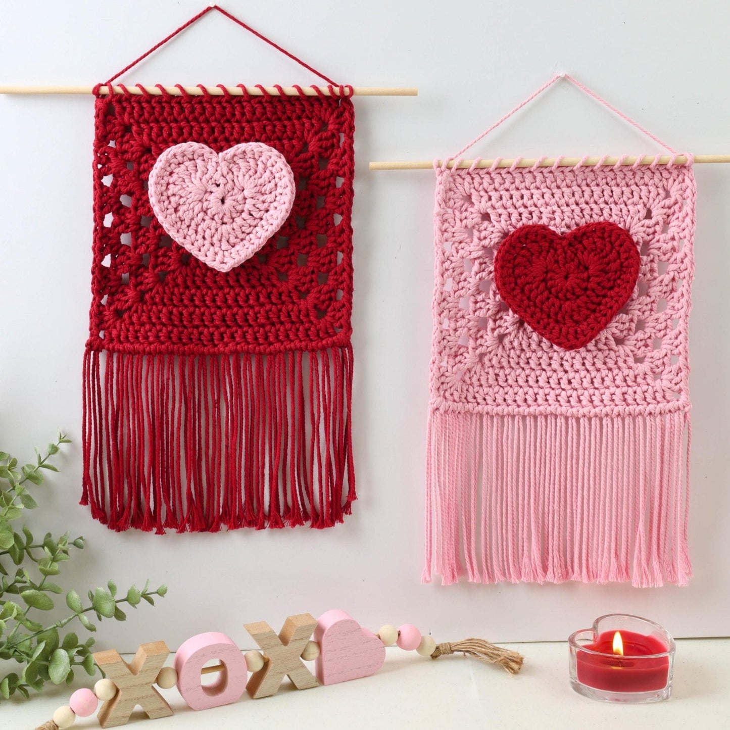 Crochet Pattern VALENTELIS Heart Wall Decor – PDF - Hakel Liebe
