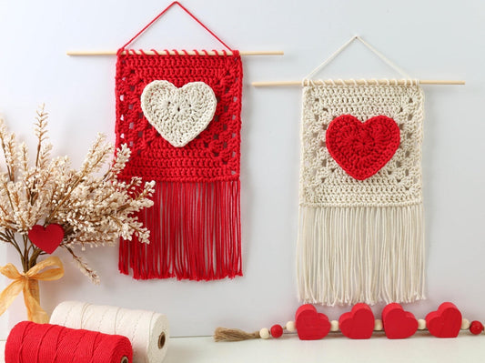 Crochet Pattern VALENTELIS Heart Wall Decor – PDF - Hakel Liebe