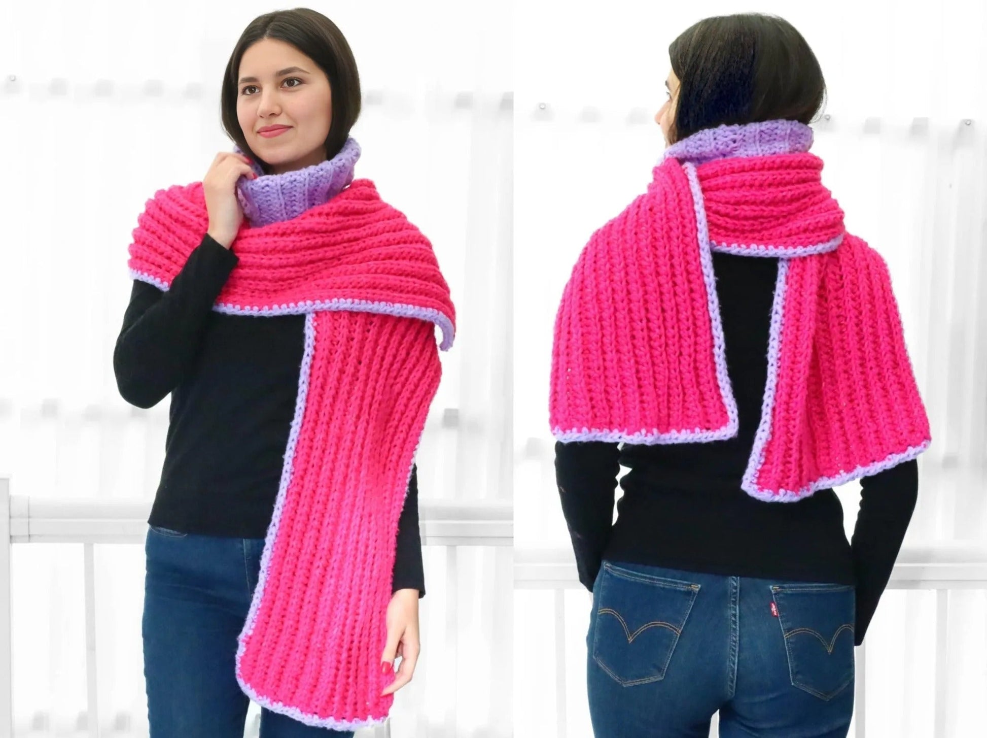 Crochet Pattern HOODELIS 3-in-1 Turtleneck Scarf – PDF - Hakel Liebe