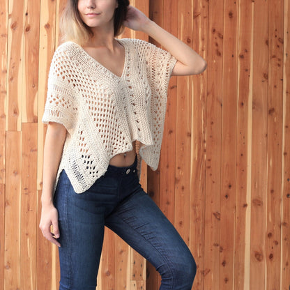 Knitting Pattern KNITELIS Lace Top – PDF (XS–2XL) - Hakel Liebe